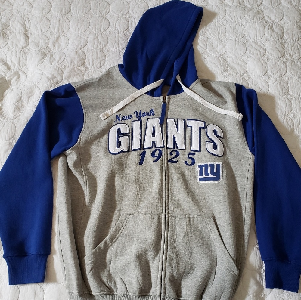 NFL Football New York Giants Zip up Hoodie Size XL